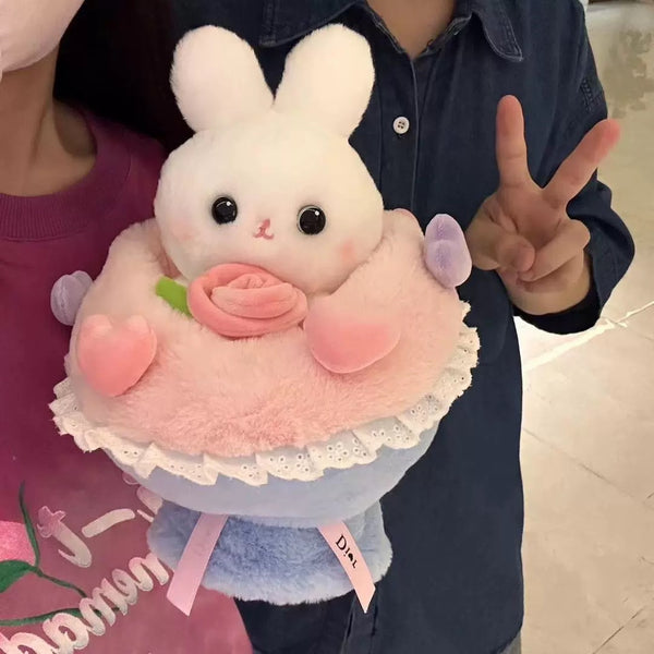 Cute Rabbit Flower Plush Toy