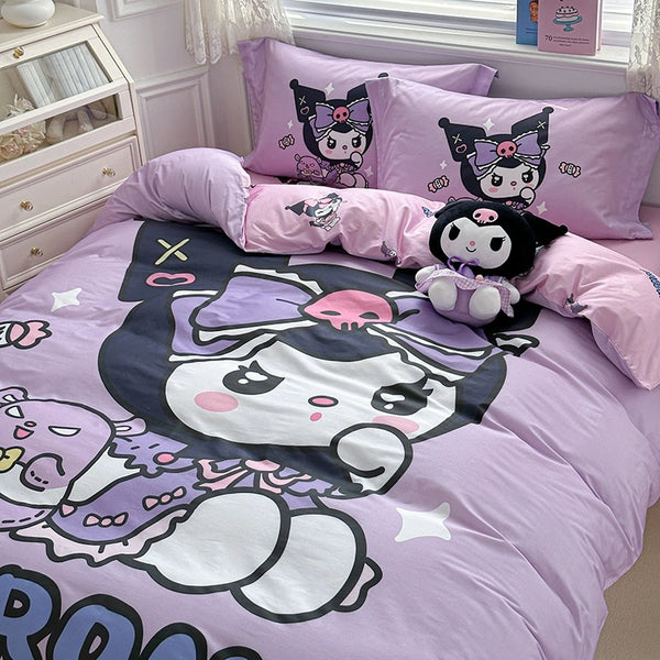 Cute Kuromi Bedding Set