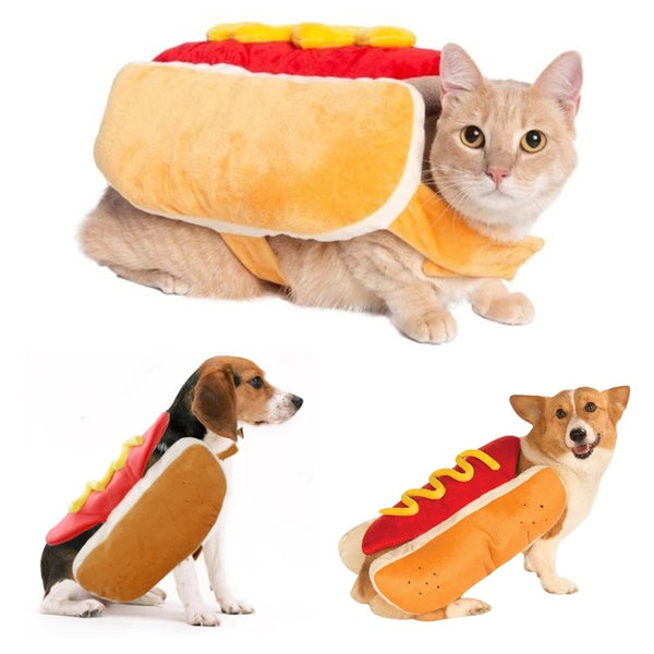 Funny Hot Dog Plush Toy For Pet