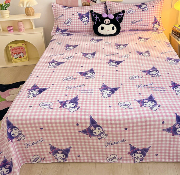 Kawaii Printed Sheet And Pillowcase