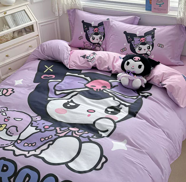 Cute Kuromi Bedding Set