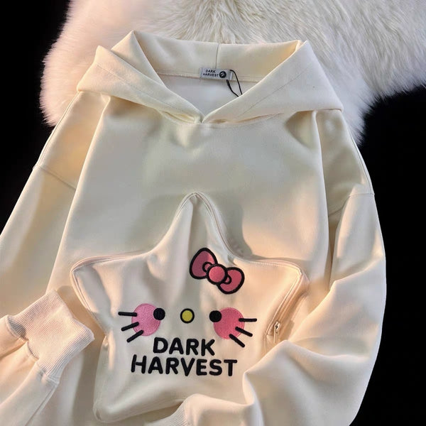 Cute Star Kitty Bag Hoodie