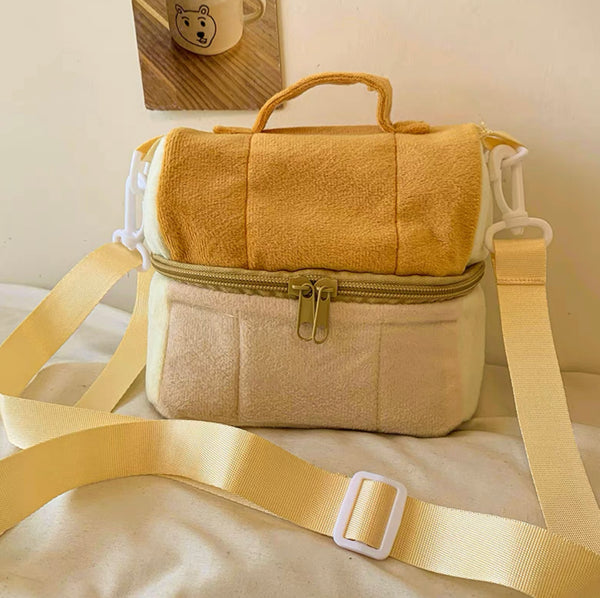 Cute Toast Make Up Bag