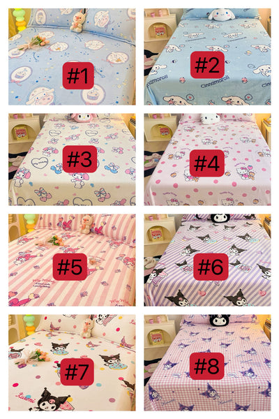 Kawaii Printed Sheet And Pillowcase