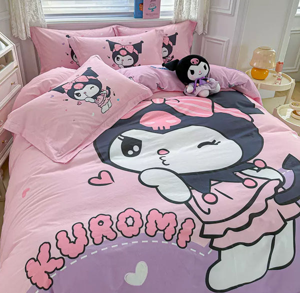 Cute Kuromi Bedding Set