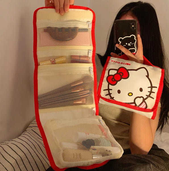 Cute Cartoon Folding Make Up Bag