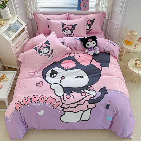 Cute Kuromi Bedding Set