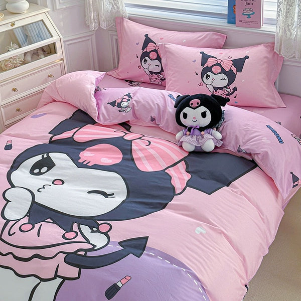 Cute Kuromi Bedding Set