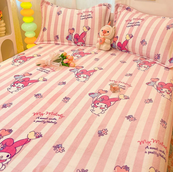 Kawaii Printed Sheet And Pillowcase