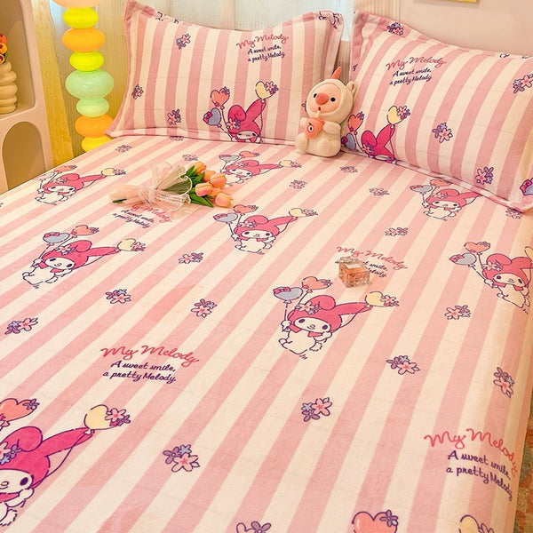 Kawaii Printed Sheet And Pillowcase