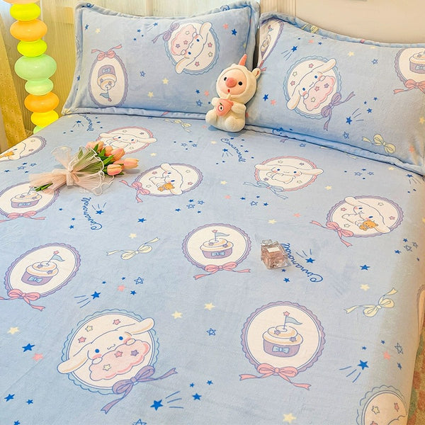 Kawaii Printed Sheet And Pillowcase