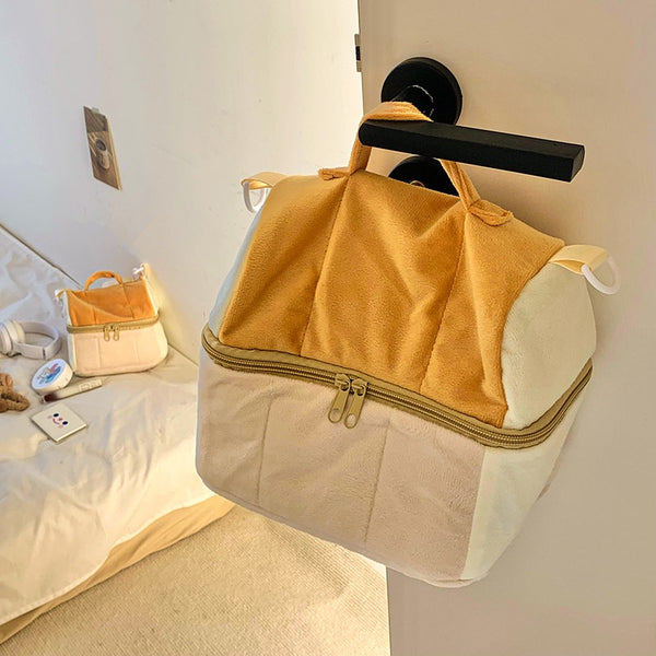 Cute Toast Make Up Bag