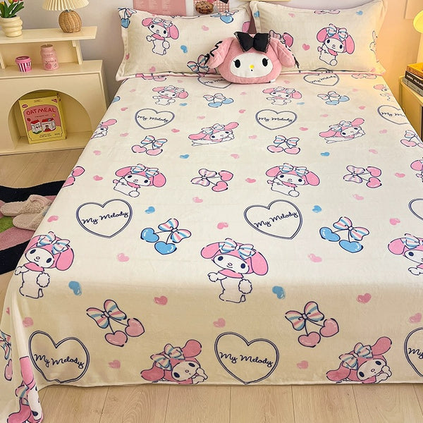 Kawaii Printed Sheet And Pillowcase