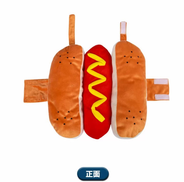 Funny Hot Dog Plush Toy For Pet