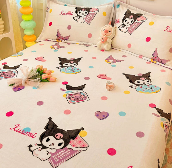 Kawaii Printed Sheet And Pillowcase