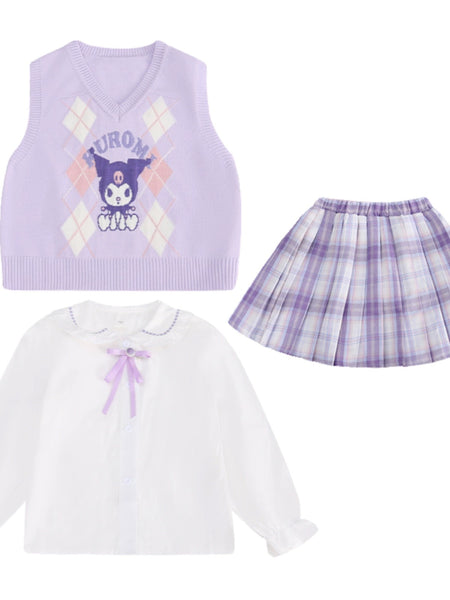 Cute Kuromi Three Piece Suit For Children