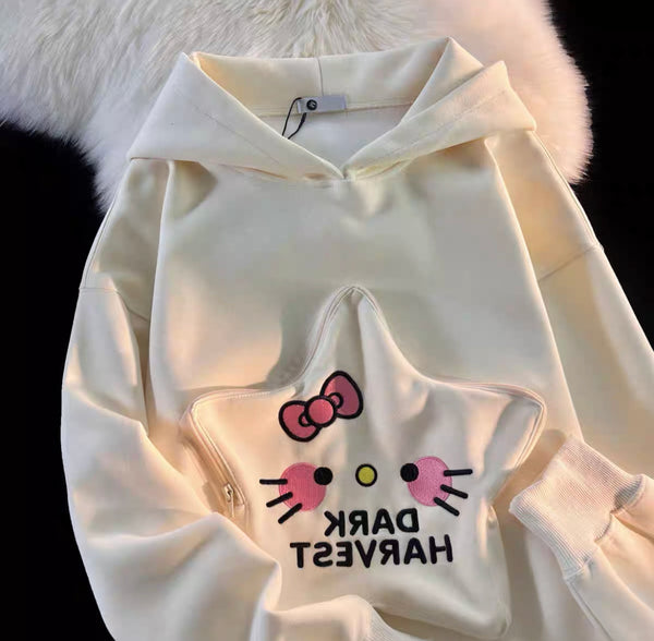 Cute Star Kitty Bag Hoodie