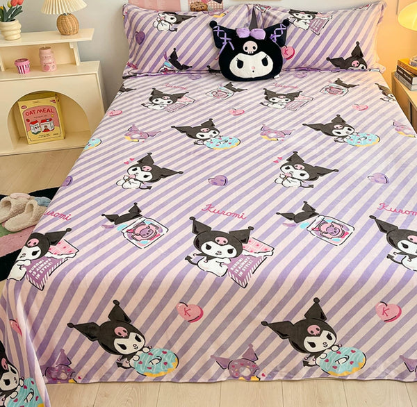 Kawaii Printed Sheet And Pillowcase