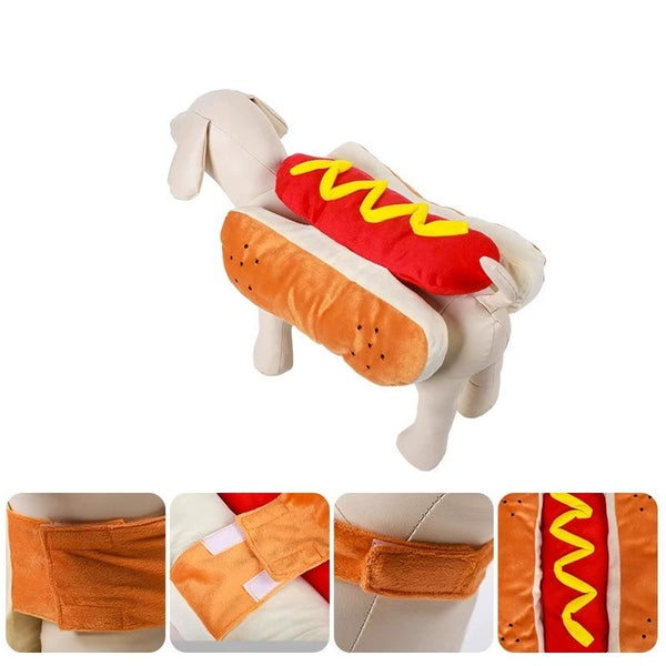 Funny Hot Dog Plush Toy For Pet