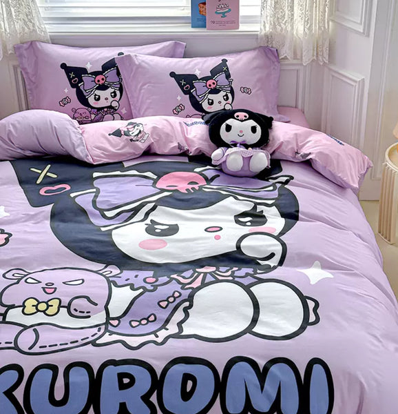 Cute Kuromi Bedding Set