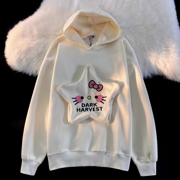 Cute Star Kitty Bag Hoodie