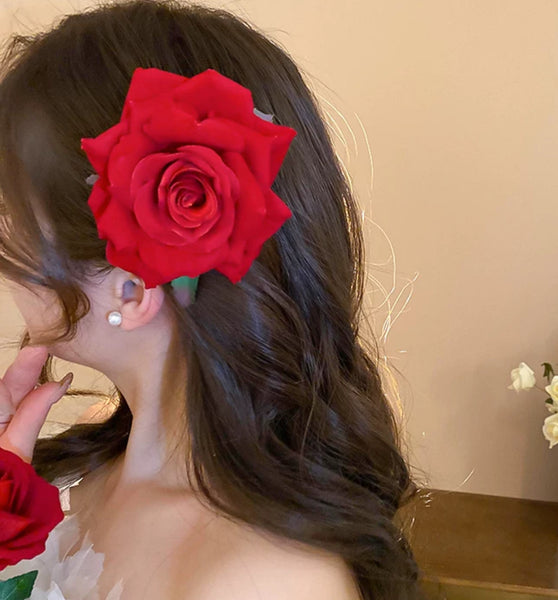 Cute Rose Hair Clips