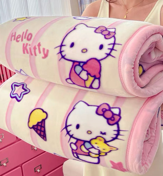 Soft Kawaii Cartoon Blanket