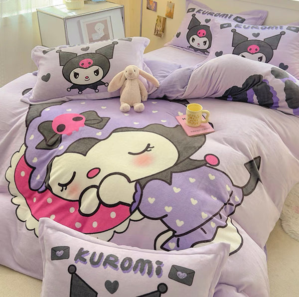 Soft Cartoon Printed Bedding Set