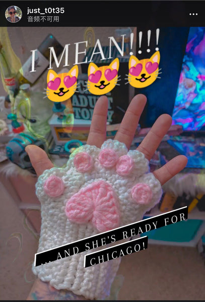 Kawaii Paw Handmade Gloves