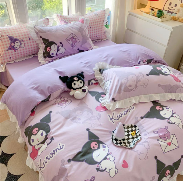 Cute Kuromi Bedding Set