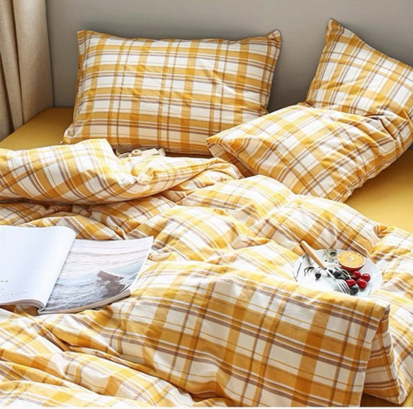 Cute Plaid Bedding Set