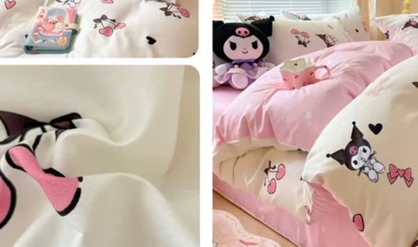 Cute Kuromi Bedding Set