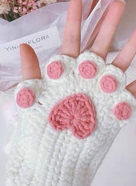 Kawaii Paw Handmade Gloves