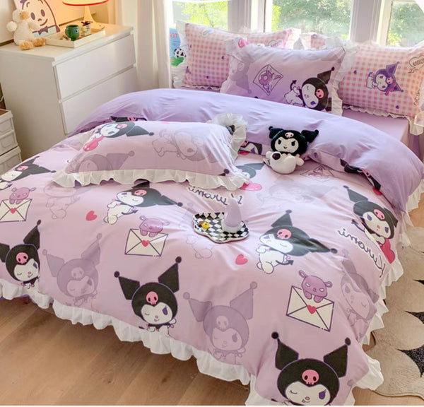 Cute Kuromi Bedding Set