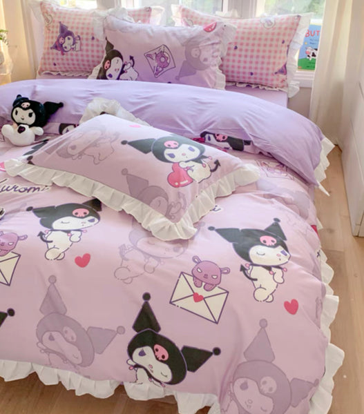 Cute Kuromi Bedding Set
