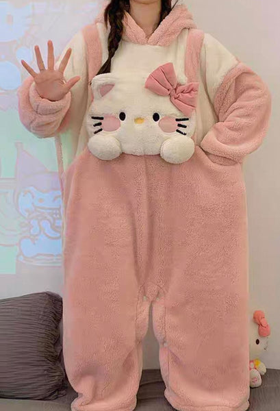 Kawaii Kitty Conjoined Pajamas