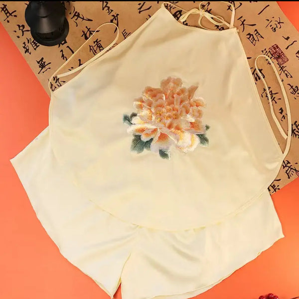 Cute Embroidery Pajamas