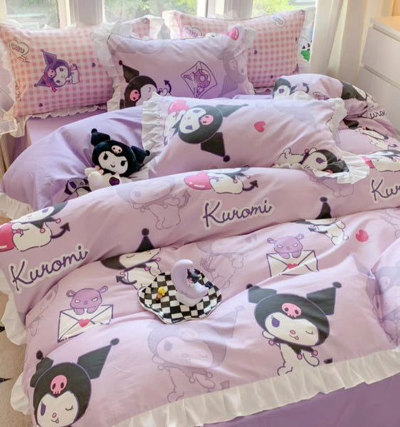 Cute Kuromi Bedding Set