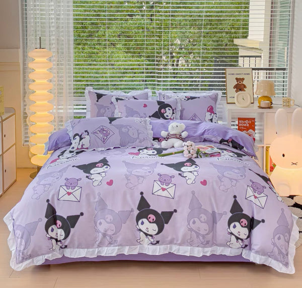 Cute Kuromi Bedding Set