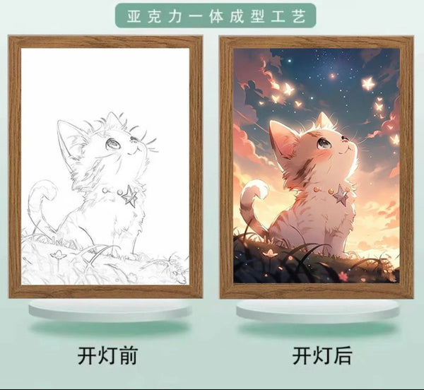 Kawaii Cat Picture Lamp