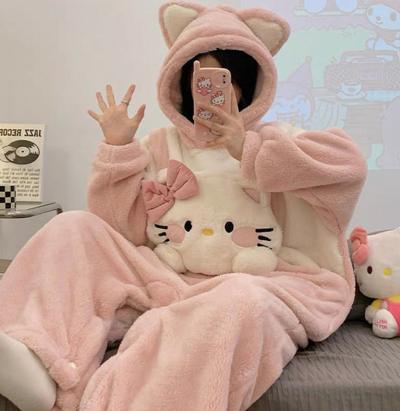 Kawaii Kitty Conjoined Pajamas