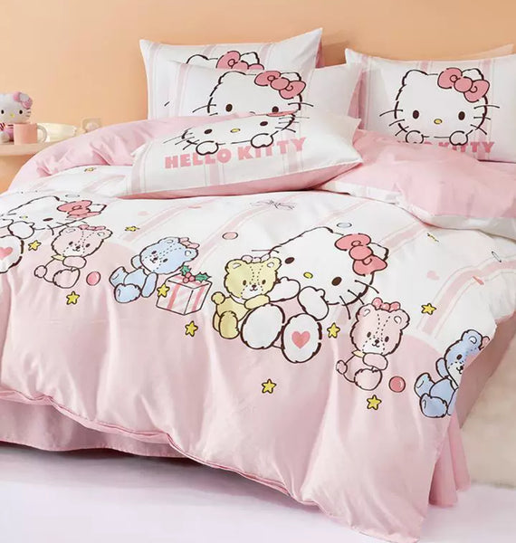 Kawaii Kitty Bedding Set