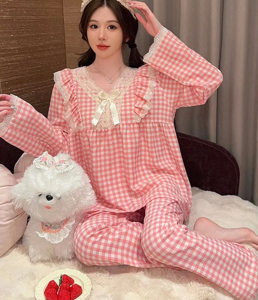 Cute Plaid Pajamas