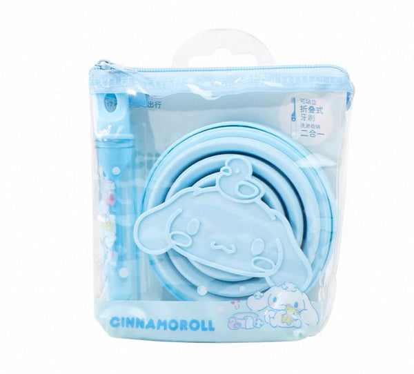 Cute Cartoon Folding Cup And Toothbrush