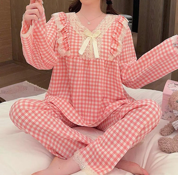 Cute Plaid Pajamas
