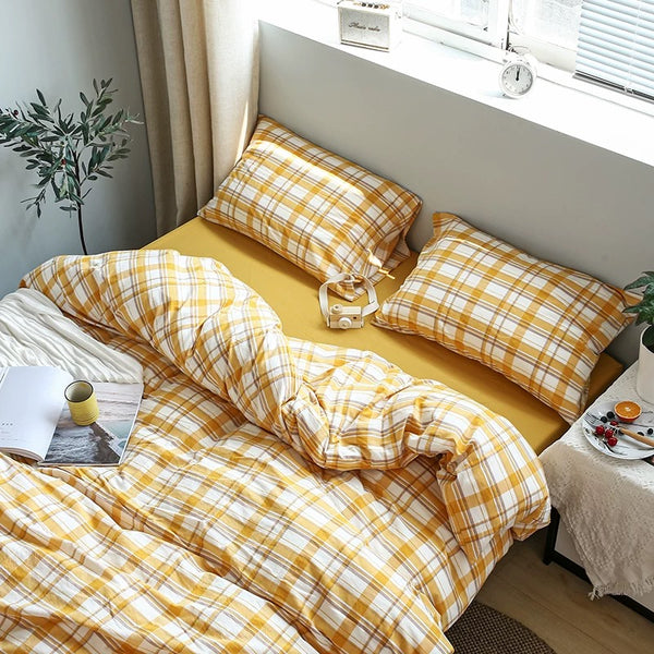 Cute Plaid Bedding Set