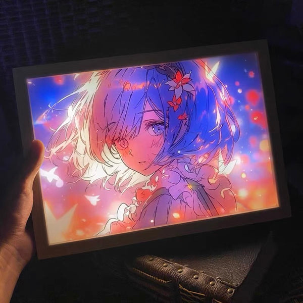 Kawaii Anime Girl Picture Lamp