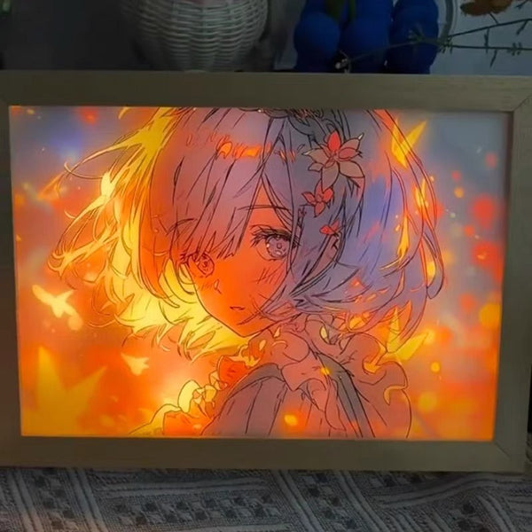 Kawaii Anime Girl Picture Lamp