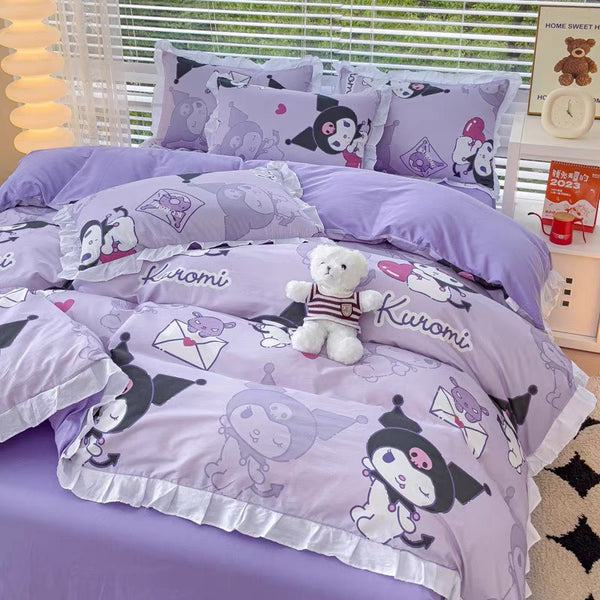 Cute Kuromi Bedding Set