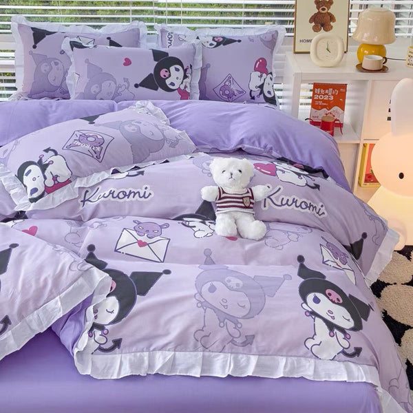 Cute Kuromi Bedding Set